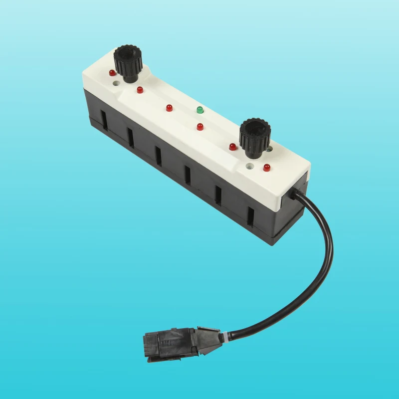 Como a caixa elétrica warp stop controla o funcionamento do tear?